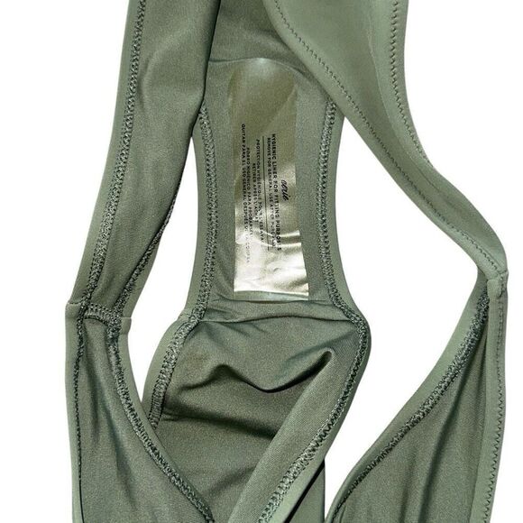 Aerie sz L taupe Green low rise cheeky swim suit bikini bottom NWOT - Picture 6 of 7